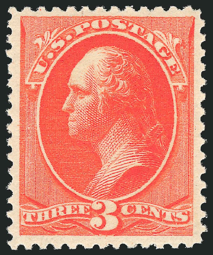 US Stamps Value Scott Catalogue 214: 3c 1883 Washington. Robert Siegel Auction Galleries, Feb 2010, Sale 983, Lot 128