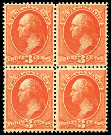 Values of US Stamps Scott Catalogue # 214: 1883 3c Washington. Matthew Bennett International, Jun 2008, Sale 328, Lot 710