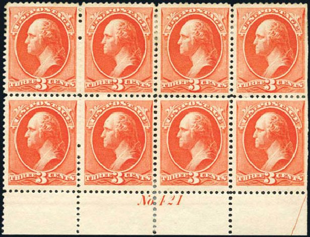 US Stamp Prices Scott Cat. 214 - 3c 1883 Washington. Harmer-Schau Auction Galleries, Oct 2009, Sale 83, Lot 380