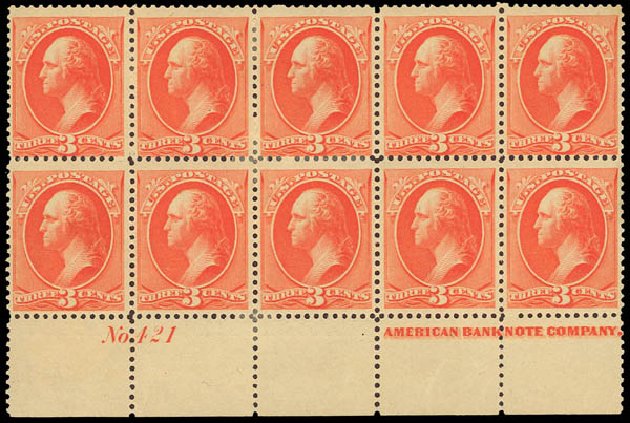 US Stamps Values Scott Catalog #214: 1883 3c Washington. Daniel Kelleher Auctions, Jan 2012, Sale 628, Lot 334