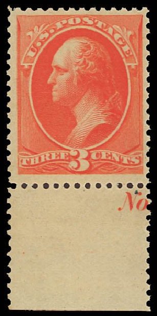 US Stamps Prices Scott #214 - 1883 3c Washington. Daniel Kelleher Auctions, Apr 2013, Sale 636, Lot 172