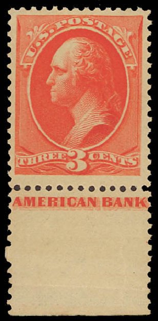 US Stamps Price Scott Catalog 214: 1883 3c Washington. Daniel Kelleher Auctions, Jun 2012, Sale 630, Lot 1443