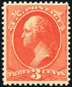 US Stamps Price Scott # 214: 1883 3c Washington. Harmer-Schau Auction Galleries, Oct 2010, Sale 87, Lot 186
