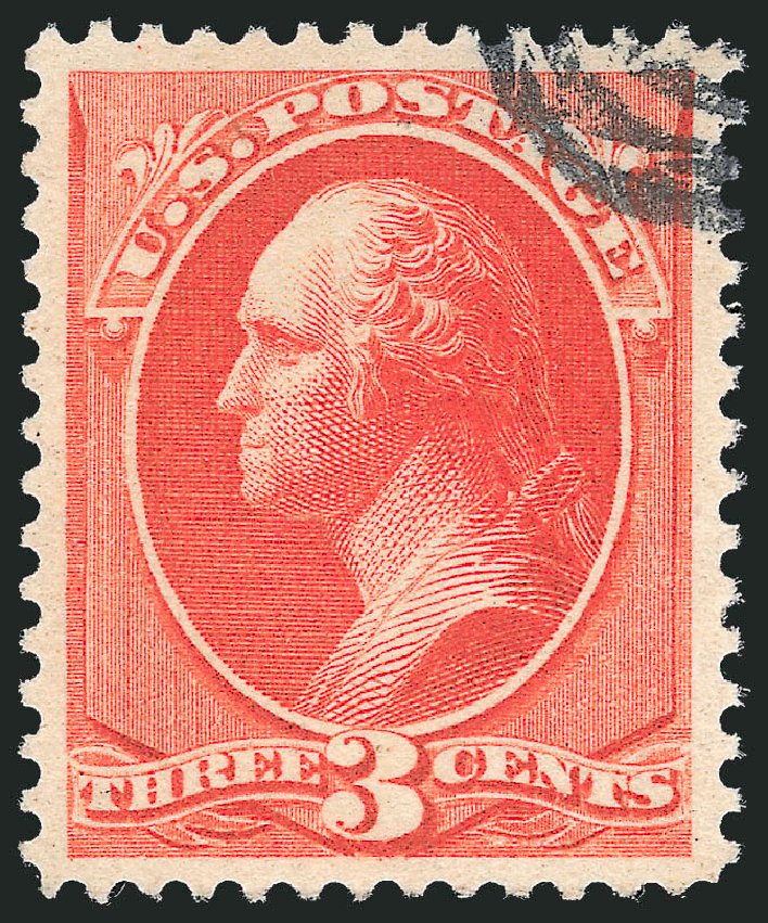 US Stamp Value Scott Catalog 214: 1883 3c Washington. Robert Siegel Auction Galleries, Oct 2012, Sale 1032, Lot 3316