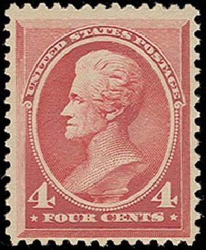 Value of US Stamp Scott Cat. # 215: 4c 1883 Jackson. H.R. Harmer, Oct 2014, Sale 3006, Lot 1237