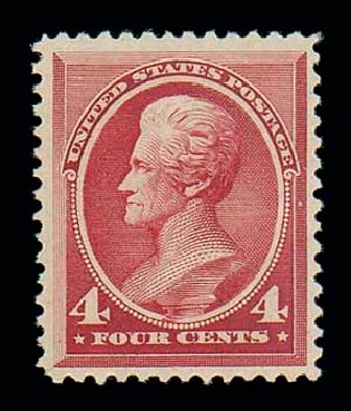 Cost of US Stamp Scott Catalogue # 215 - 4c 1883 Jackson. Matthew Bennett International, Dec 2007, Sale 325, Lot 1680