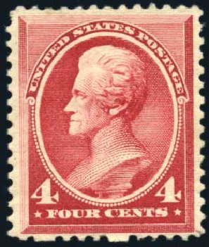 US Stamp Price Scott Cat. # 215 - 1883 4c Jackson. Harmer-Schau Auction Galleries, Feb 2010, Sale 84, Lot 1420