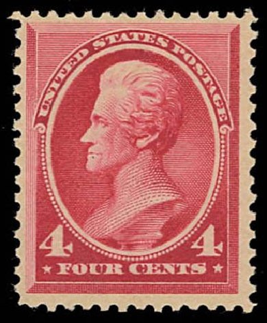 Value of US Stamps Scott #215: 4c 1883 Jackson. Daniel Kelleher Auctions, Oct 2011, Sale 626, Lot 200