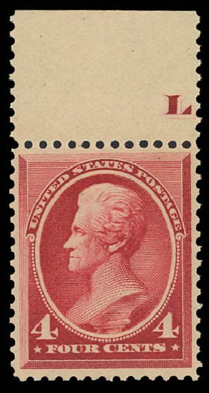 Prices of US Stamps Scott Catalogue #215 - 1883 4c Jackson. Daniel Kelleher Auctions, Jun 2012, Sale 630, Lot 1450