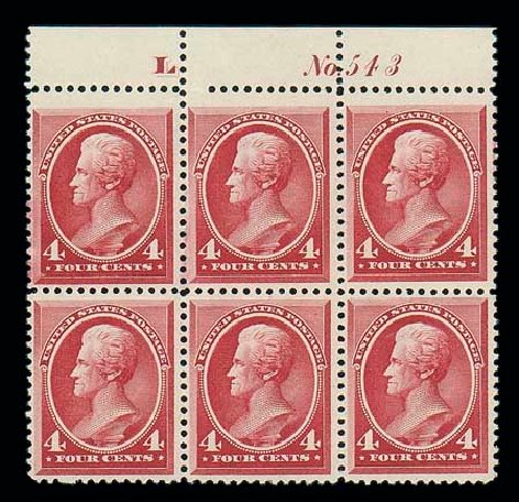 US Stamp Value Scott Cat. 215: 4c 1883 Jackson. Matthew Bennett International, Dec 2007, Sale 325, Lot 1681