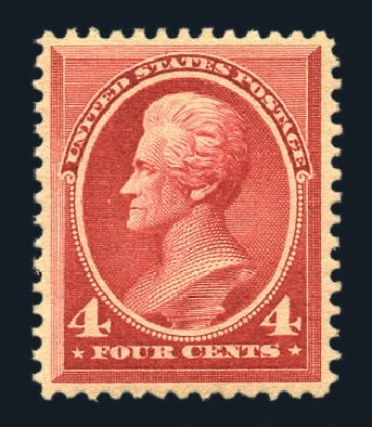 US Stamps Values Scott Catalogue # 215 - 4c 1883 Jackson. Harmer-Schau Auction Galleries, Aug 2015, Sale 106, Lot 1601