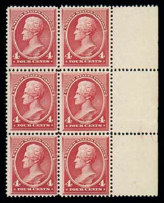 Costs of US Stamps Scott #215 - 4c 1883 Jackson. Matthew Bennett International, Oct 2007, Sale 320, Lot 494