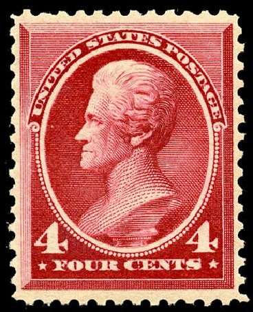 Prices of US Stamp Scott 215: 1883 4c Jackson. Matthew Bennett International, May 2008, Sale 327, Lot 214
