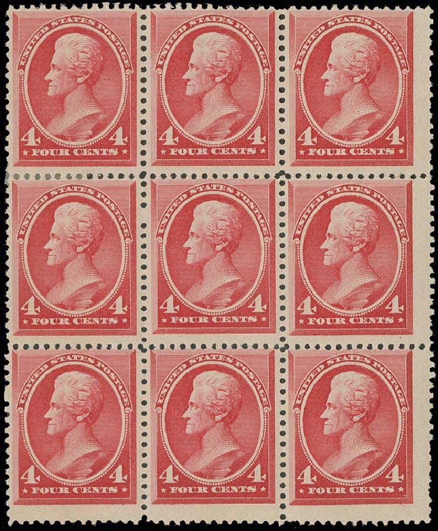 Cost of US Stamps Scott Catalog # 215 - 1883 4c Jackson. H.R. Harmer, Jun 2013, Sale 3003, Lot 1134