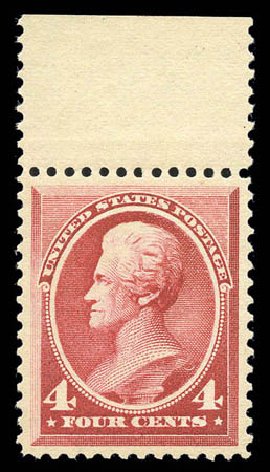 Value of US Stamps Scott Cat. 215 - 1883 4c Jackson. Matthew Bennett International, Sep 2010, Sale 332, Lot 2035
