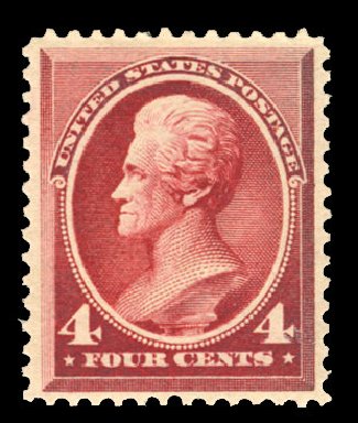 Value of US Stamp Scott Catalogue # 215: 4c 1883 Jackson. Cherrystone Auctions, Jul 2013, Sale 201307, Lot 65