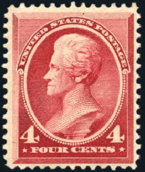 US Stamps Prices Scott Catalogue #215: 4c 1883 Jackson. Harmer-Schau Auction Galleries, Feb 2009, Sale 80, Lot 1185