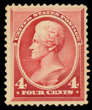 Values of US Stamps Scott # 215 - 1883 4c Jackson. Daniel Kelleher Auctions, Mar 2013, Sale 635, Lot 315