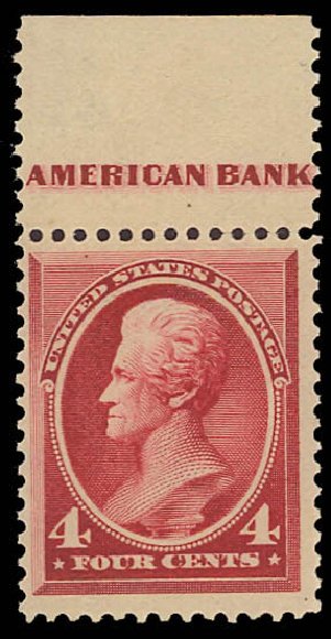 Value of US Stamps Scott Catalog #215 - 4c 1883 Jackson. Daniel Kelleher Auctions, Aug 2012, Sale 631, Lot 872