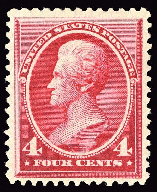 Values of US Stamp Scott Catalog # 215: 1883 4c Jackson. Spink Shreves Galleries, May 2014, Sale 148, Lot 192