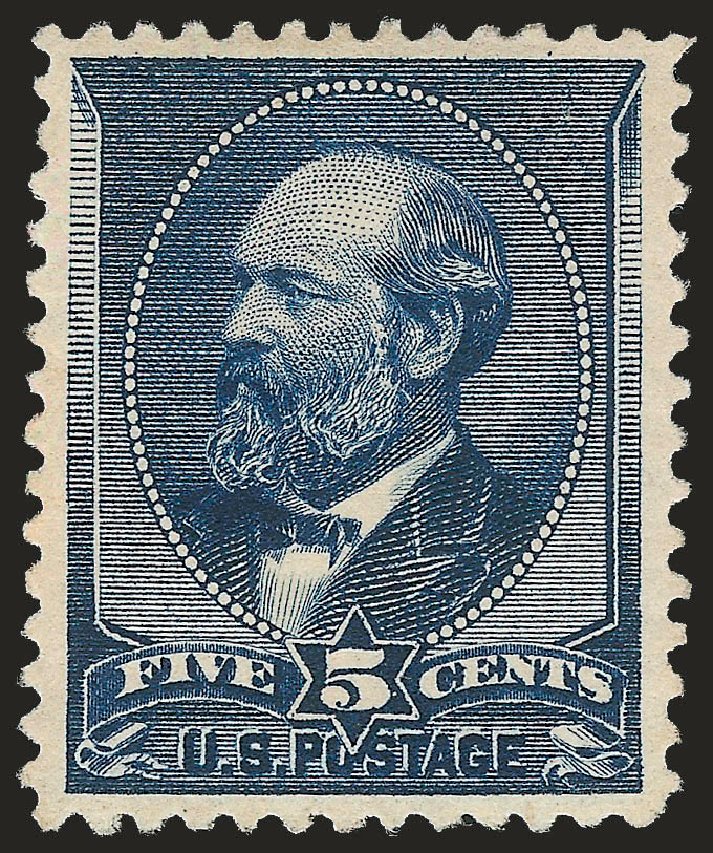 Costs of US Stamps Scott Catalog #216 - 5c 1883 Garfield. Robert Siegel Auction Galleries, Jun 2009, Sale 975, Lot 1447