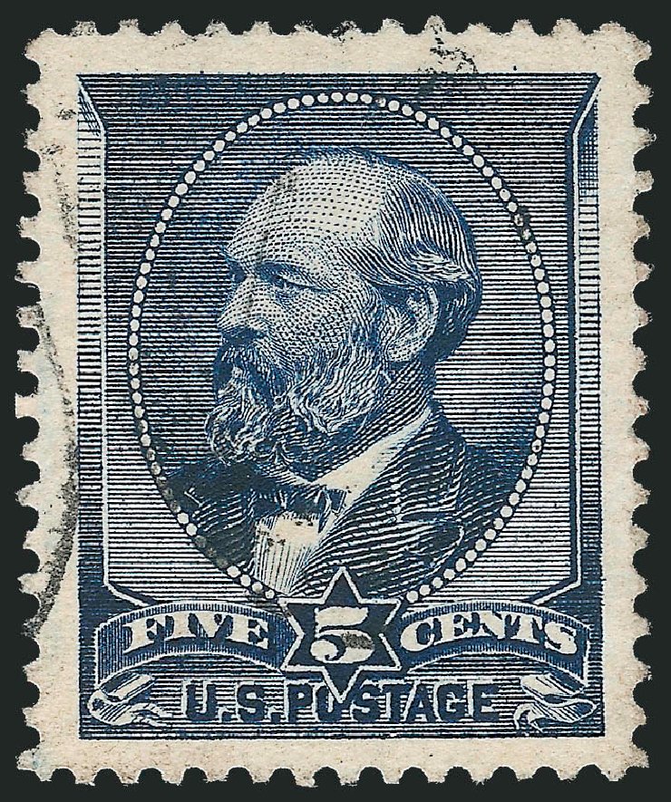 US Stamp Prices Scott 216 - 1883 5c Garfield. Robert Siegel Auction Galleries, Oct 2012, Sale 1032, Lot 3318