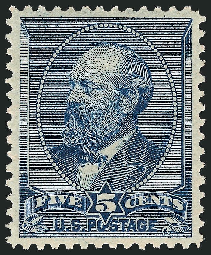 US Stamps Prices Scott Catalog # 216 - 5c 1883 Garfield. Robert Siegel Auction Galleries, Mar 2011, Sale 1007, Lot 2381