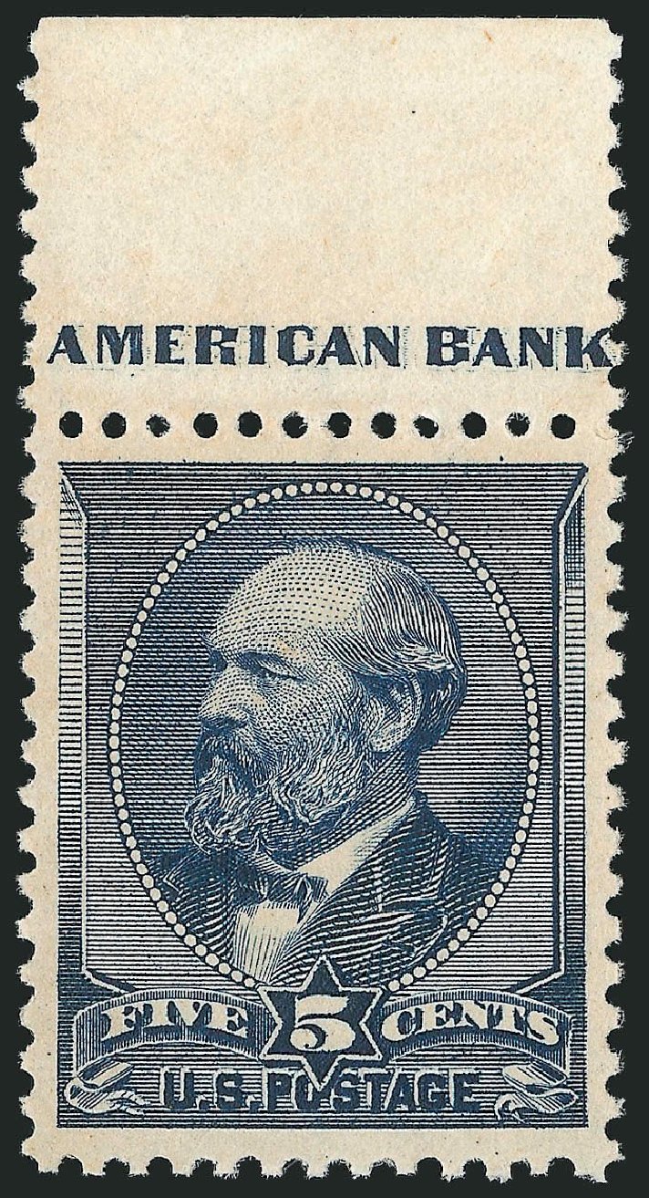 Values of US Stamps Scott Cat. 216 - 5c 1883 Garfield. Robert Siegel Auction Galleries, Mar 2014, Sale 1067, Lot 1191