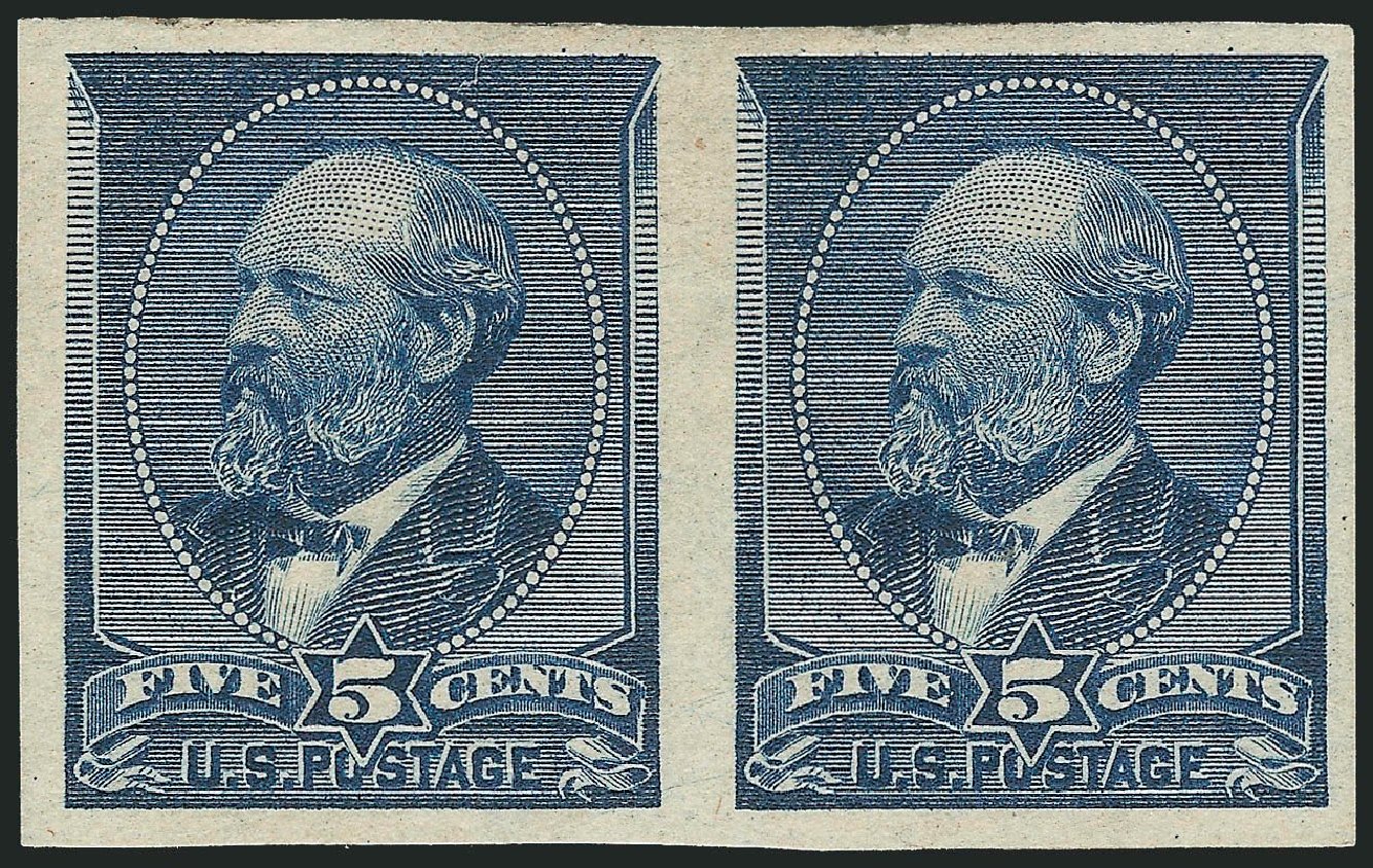 Values of US Stamp Scott Catalog # 216 - 1883 5c Garfield. Robert Siegel Auction Galleries, Sep 2014, Sale 1078, Lot 331