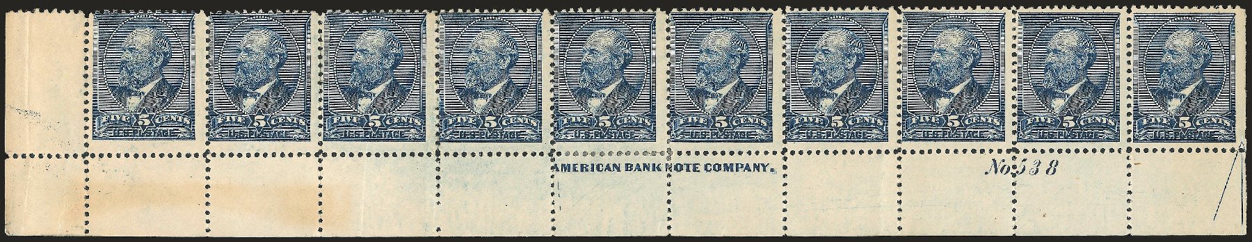 Costs of US Stamp Scott Catalog #216 - 1883 5c Garfield. Robert Siegel Auction Galleries, Dec 2009, Sale 982, Lot 5511