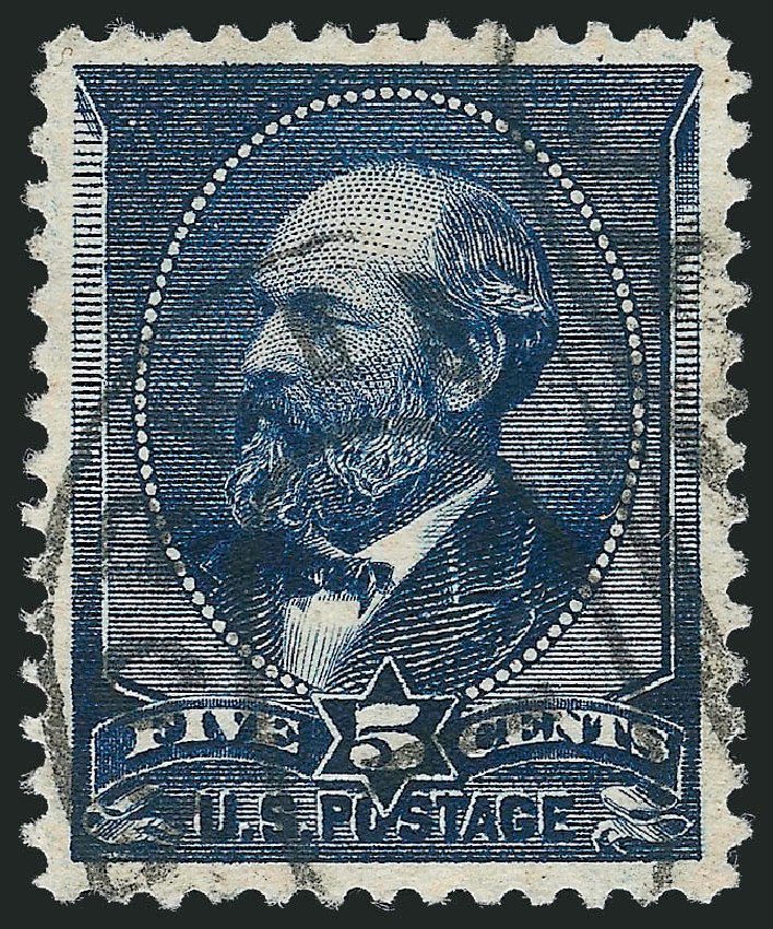 Value of US Stamps Scott 216 - 1883 5c Garfield. Robert Siegel Auction Galleries, Mar 2011, Sale 1007, Lot 2384