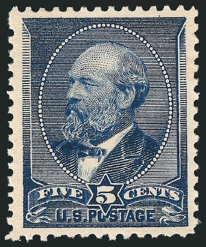 US Stamp Prices Scott Catalogue 216: 5c 1883 Garfield. Robert Siegel Auction Galleries, Sep 2009, Sale 976, Lot 1634
