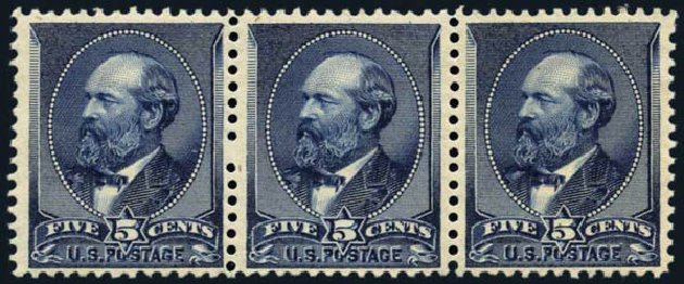 Cost of US Stamp Scott 216 - 5c 1883 Garfield. Harmer-Schau Auction Galleries, Jan 2014, Sale 100, Lot 485