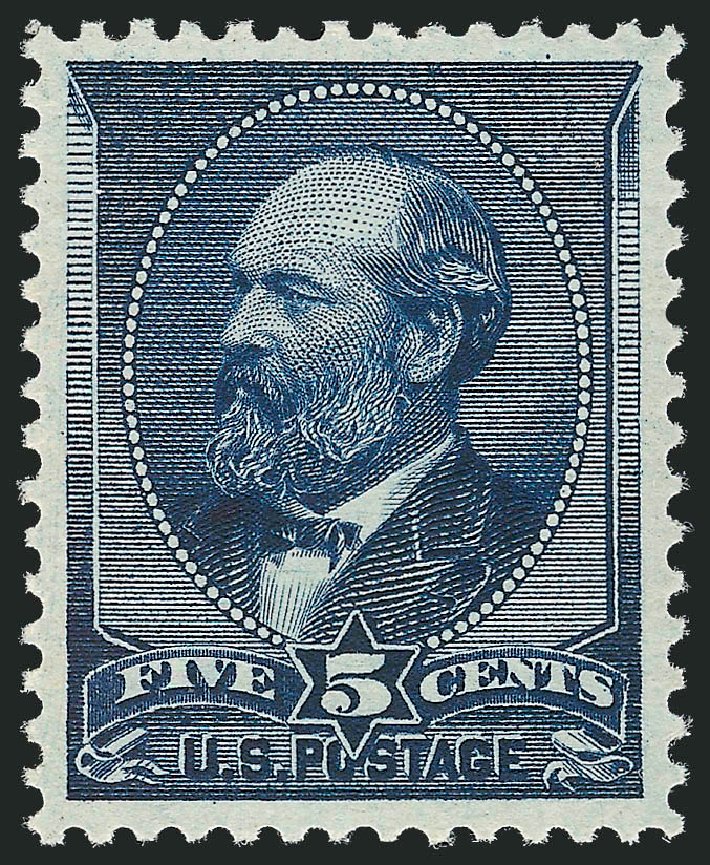 Value of US Stamps Scott # 216 - 1883 5c Garfield. Robert Siegel Auction Galleries, Dec 2009, Sale 978, Lot 1055