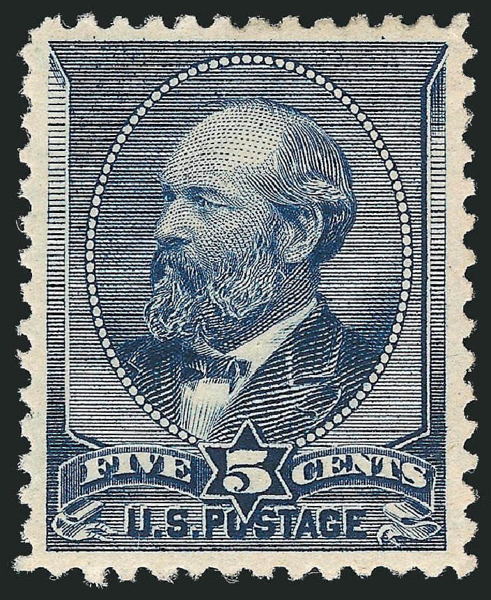 US Stamp Price Scott Catalogue # 216: 1883 5c Garfield. Robert Siegel Auction Galleries, Oct 2011, Sale 1014, Lot 1442