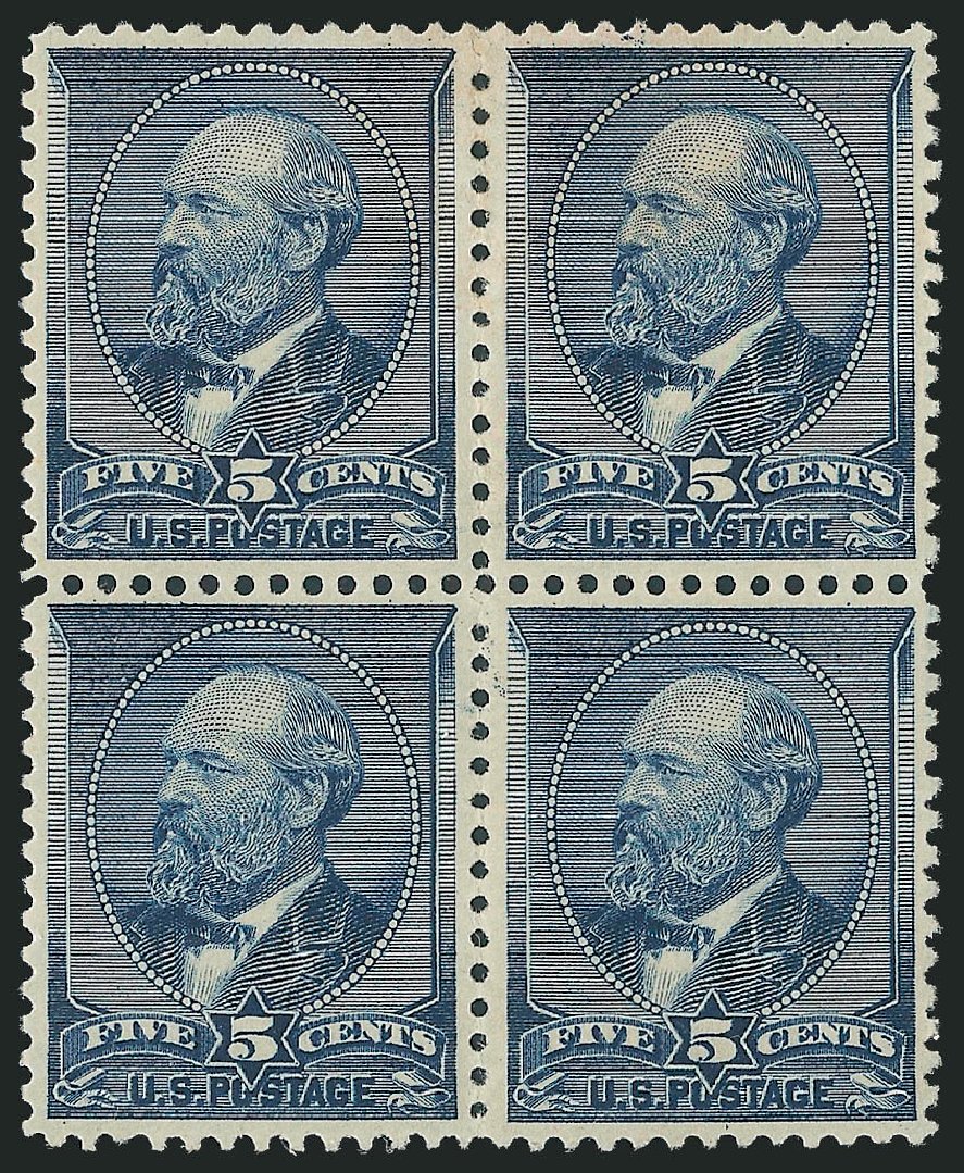Price of US Stamp Scott Cat. 216: 5c 1883 Garfield. Robert Siegel Auction Galleries, Mar 2011, Sale 1007, Lot 2383