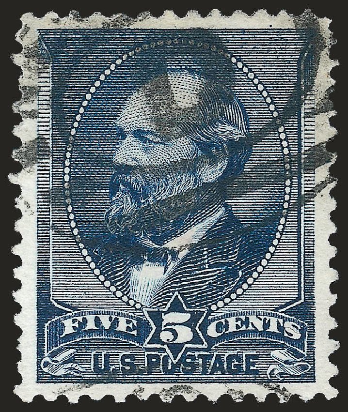Price of US Stamp Scott Cat. # 216: 1883 5c Garfield. Robert Siegel Auction Galleries, Dec 2008, Sale 967, Lot 4323
