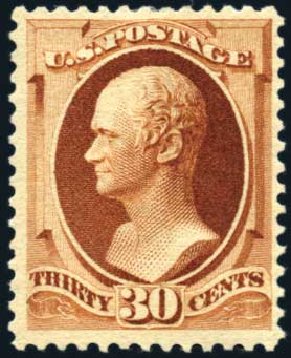 Costs of US Stamp Scott Catalog #217 - 1883 30c Hamilton. Harmer-Schau Auction Galleries, Feb 2009, Sale 80, Lot 1187