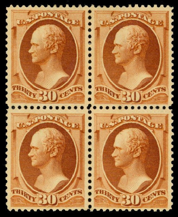 US Stamps Values Scott Cat. #217 - 30c 1883 Hamilton. Daniel Kelleher Auctions, Dec 2013, Sale 640, Lot 177