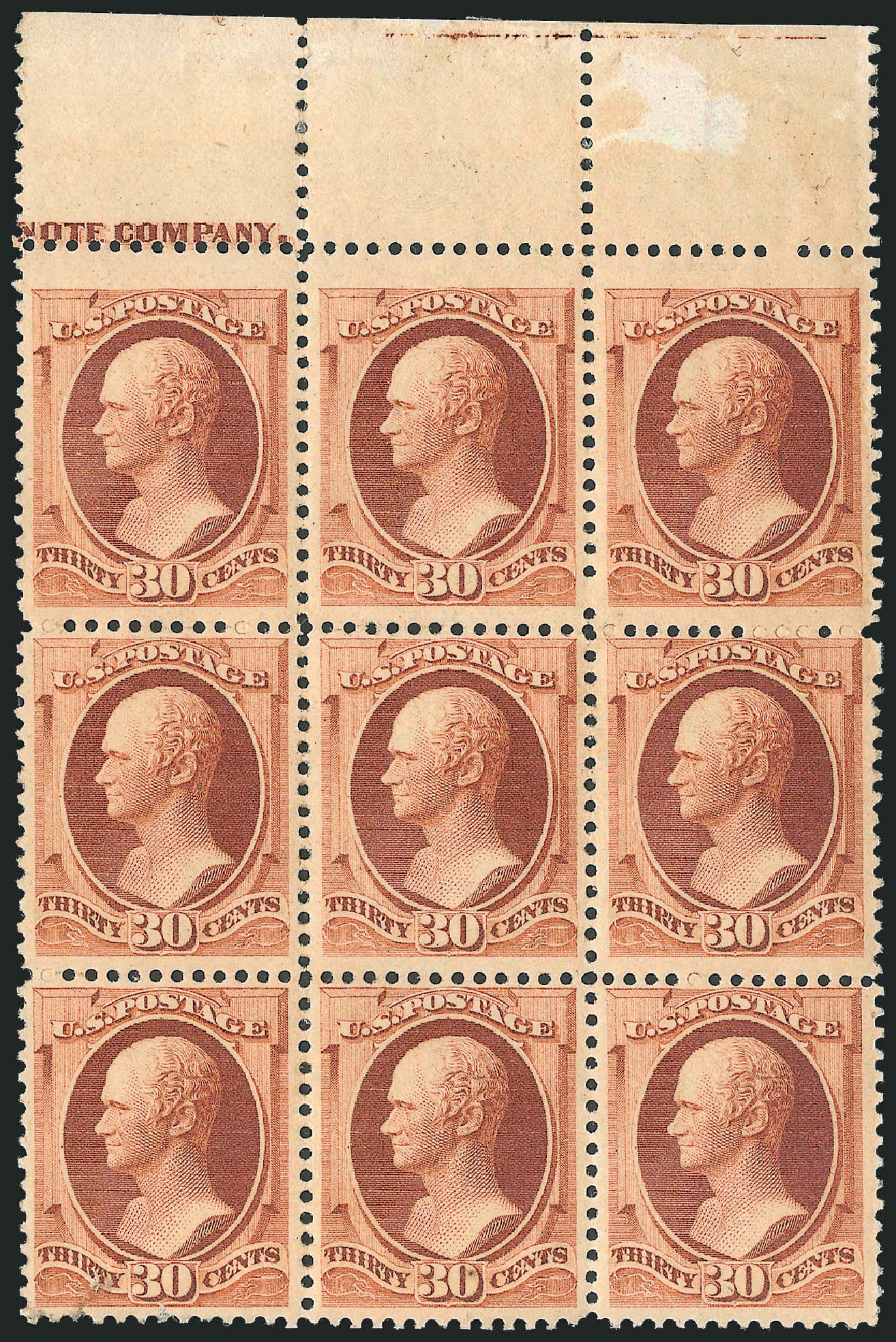 Values of US Stamps Scott Catalog #217 - 1883 30c Hamilton. Robert Siegel Auction Galleries, Mar 2012, Sale 1021, Lot 437