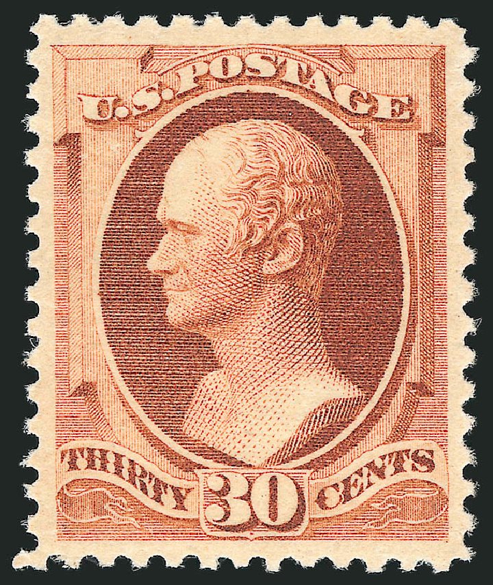 US Stamps Values Scott Catalog # 217: 30c 1883 Hamilton. Robert Siegel Auction Galleries, Sep 2009, Sale 976, Lot 1637