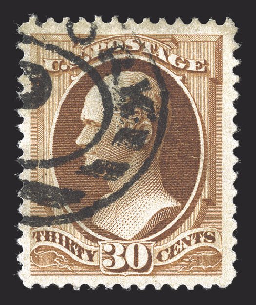Price of US Stamp Scott Catalogue 217: 30c 1883 Hamilton. Spink Shreves Galleries, Jul 2012, Sale 140, Lot 167