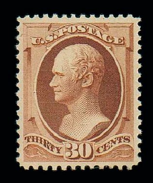 Price of US Stamps Scott Catalog 217 - 1883 30c Hamilton. Matthew Bennett International, Jun 2007, Sale 319, Lot 1218