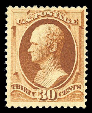 Price of US Stamps Scott Catalog #217: 30c 1883 Hamilton. Matthew Bennett International, Sep 2010, Sale 333, Lot 3608