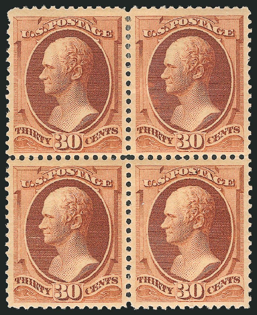Values of US Stamps Scott Catalogue # 217 - 30c 1883 Hamilton. Robert Siegel Auction Galleries, Mar 2013, Sale 1040, Lot 1458
