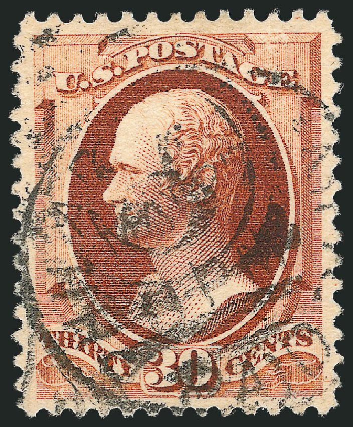 Price of US Stamp Scott Catalogue #217 - 1883 30c Hamilton. Robert Siegel Auction Galleries, Dec 2013, Sale 1062, Lot 408