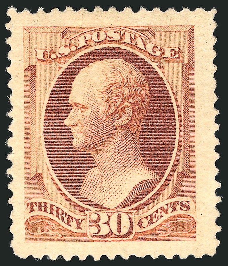 US Stamp Prices Scott 217: 30c 1883 Hamilton. Robert Siegel Auction Galleries, Apr 2014, Sale 1068, Lot 168