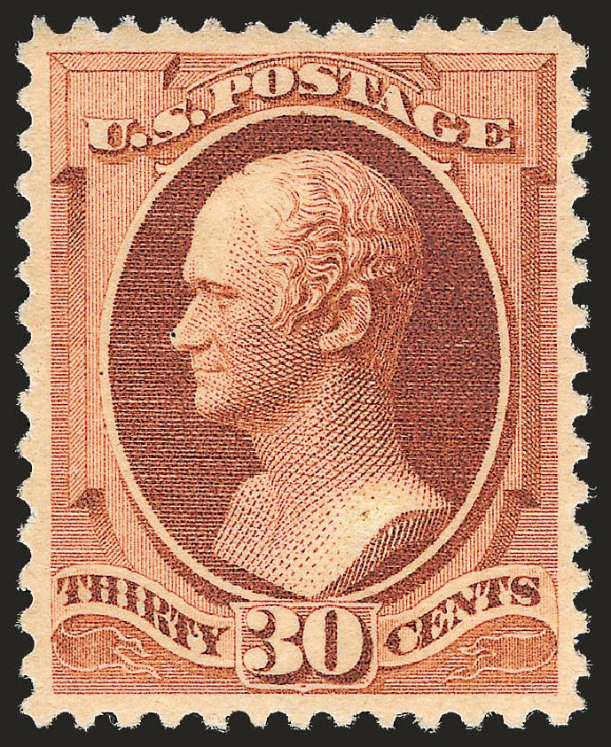 US Stamp Values Scott Cat. 217 - 1883 30c Hamilton. Robert Siegel Auction Galleries, Sep 2009, Sale 976, Lot 1638