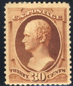 Costs of US Stamps Scott Catalogue 217 - 30c 1883 Hamilton. Cherrystone Auctions, Mar 2008, Sale 200803, Lot 199