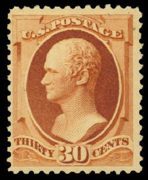 US Stamps Prices Scott Catalog #217: 1883 30c Hamilton. Daniel Kelleher Auctions, Mar 2014, Sale 650, Lot 2589
